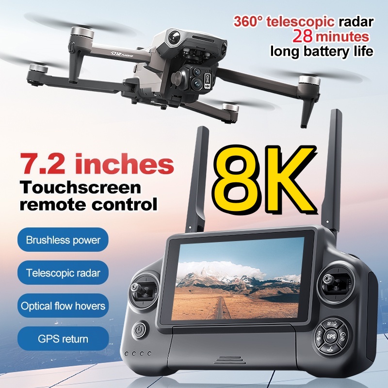 Drone Camera With Gimbal - Dron RC z 3-osiowym gimbalem 8K,