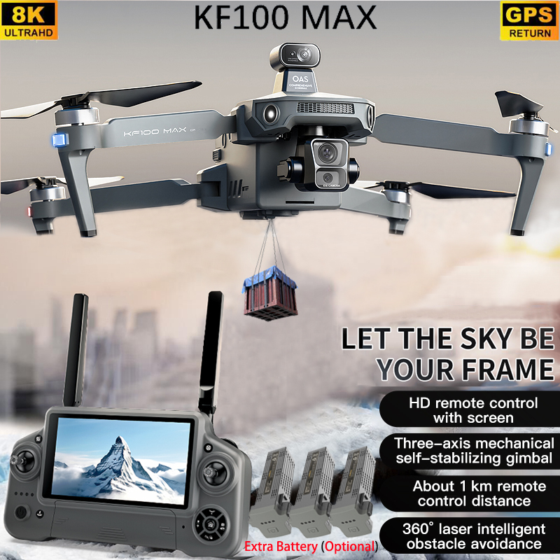Drone Camera With Gimbal - Dron GPS KF100 MAX Kamera 4K