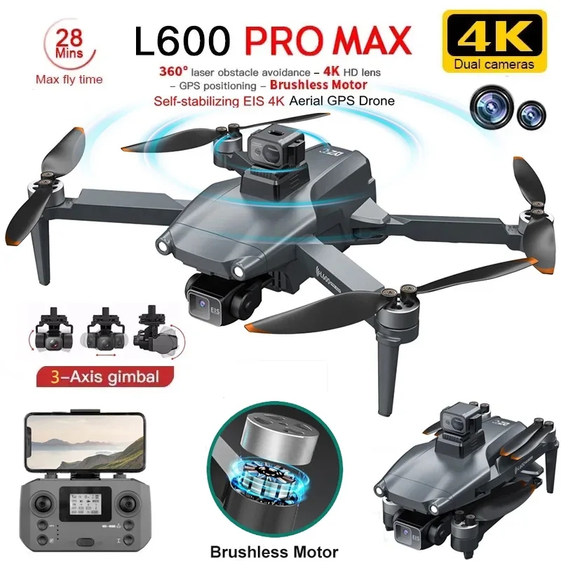Drone Camera 4K - L600 PRO MAX GPS Drone Profesjonalny