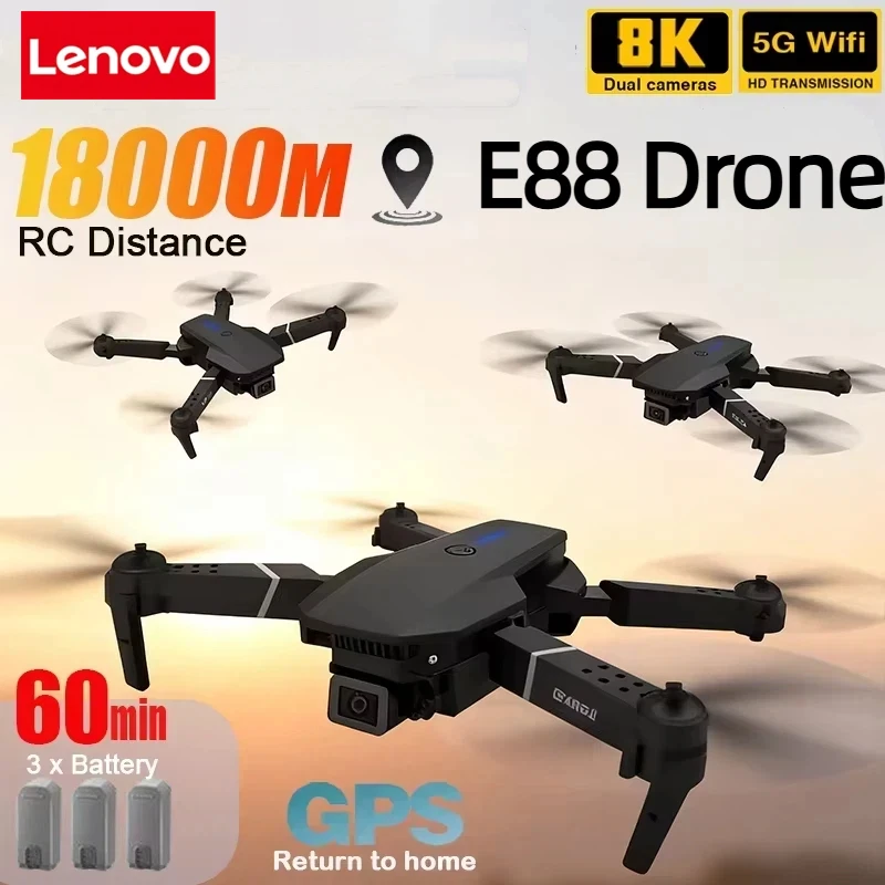 Lenovo Nowy E88 Pro WIFI Dron  – Drone Camera Wide Angle recenzja i cena