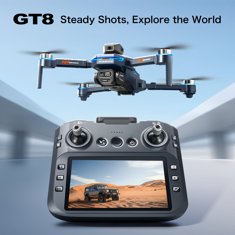 Dron GT8 z funkcją unikania pr – Drone Camera 4K recenzja i cena